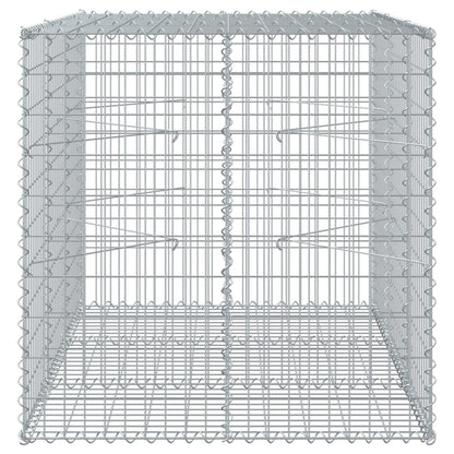 Cesto Gabbione con Copertura 150x100x100 cm in Ferro Zincato