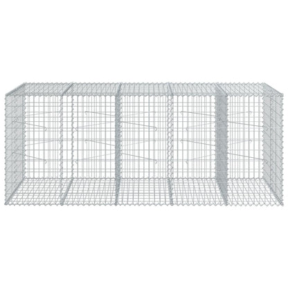 Cesto Gabbione con Copertura 250x100x100 cm in Ferro Zincato