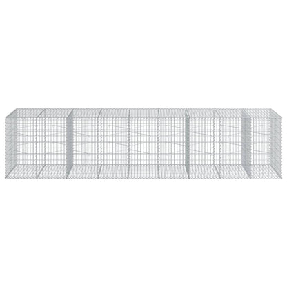 Cesto Gabbione con Copertura 450x100x100 cm in Ferro Zincato