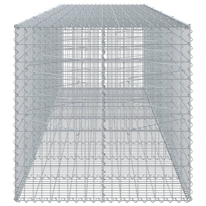 Cesto Gabbione con Copertura 450x100x100 cm in Ferro Zincato