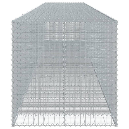 Cesto Gabbione con Copertura 1050x100x100 cm in Ferro Zincato