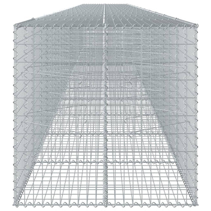 Cesto Gabbione con Copertura 1200x100x100 cm in Ferro Zincato