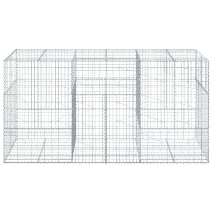 Cesto Gabbione con Copertura 300x100x150 cm in Ferro Zincato
