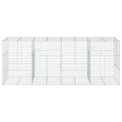 Cesto Gabbione con Copertura 400x100x150 cm in Ferro Zincato