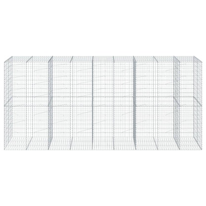 Cesto Gabbione con Copertura 450x100x200 cm in Ferro Zincato