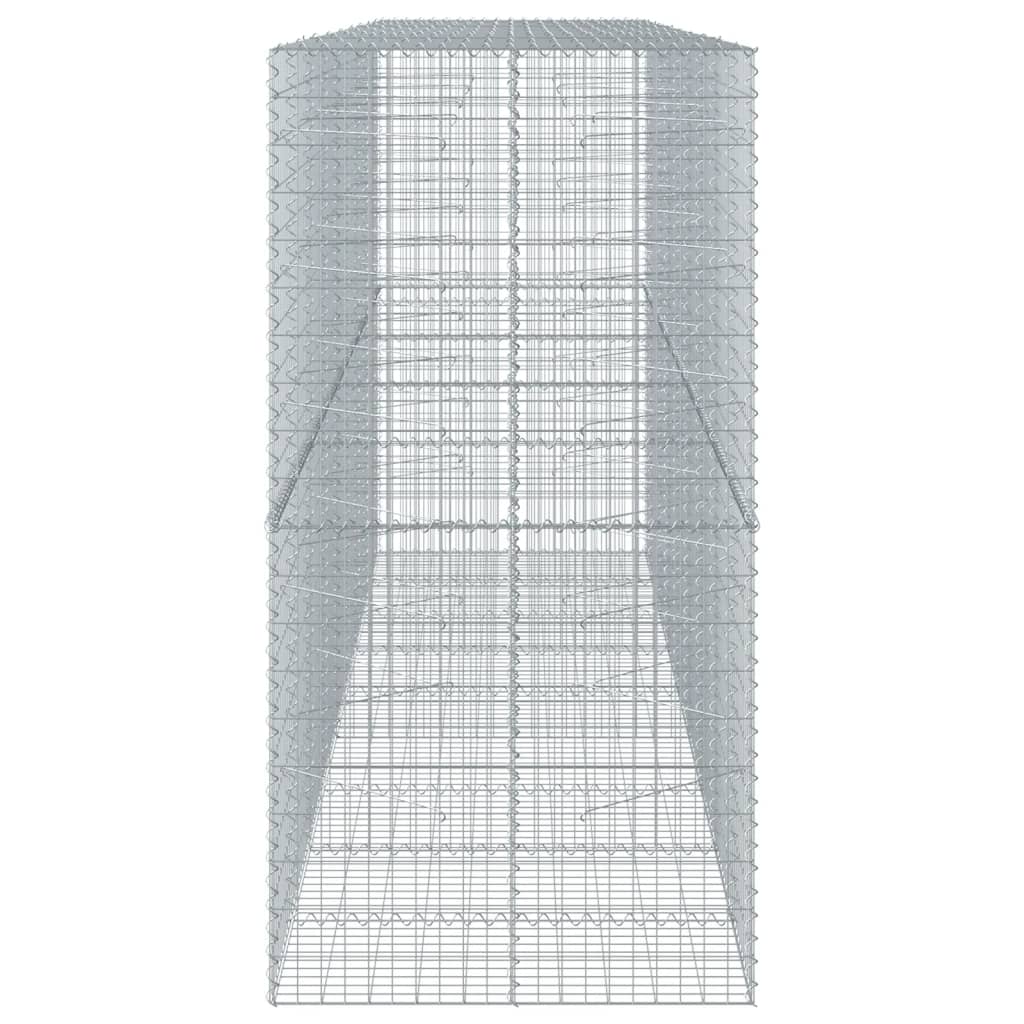 Cesto Gabbione con Copertura 450x100x200 cm in Ferro Zincato