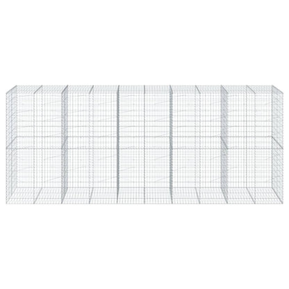 Cesto Gabbione con Copertura 500x100x200 cm in Ferro Zincato
