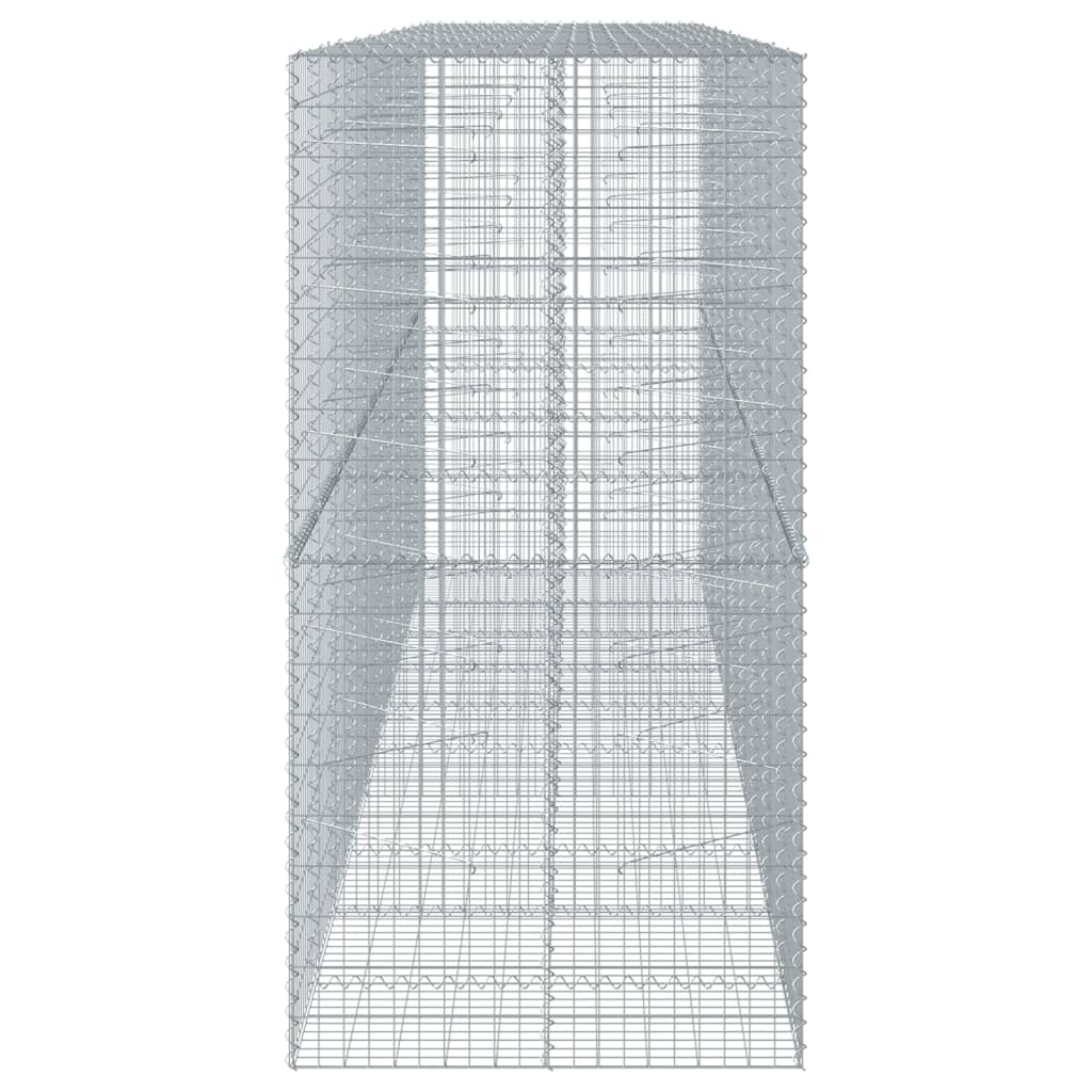 Cesto Gabbione con Copertura 500x100x200 cm in Ferro Zincato