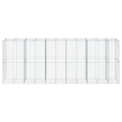 Cesto Gabbione con Copertura 550x100x200 cm in Ferro Zincato