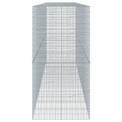 Cesto Gabbione con Copertura 550x100x200 cm in Ferro Zincato