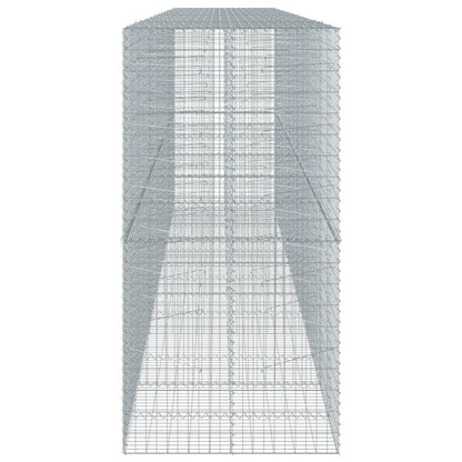Cesto Gabbione con Copertura 650x100x200 cm in Ferro Zincato