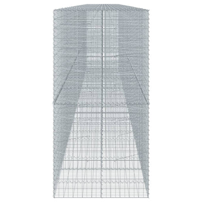 Cesto Gabbione con Copertura 1150x100x200 cm in Ferro Zincato