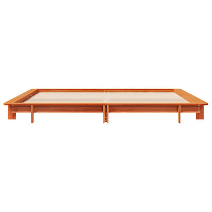 Letto senza Materasso Marrone Cera 160x200 cm in Legno di Pino