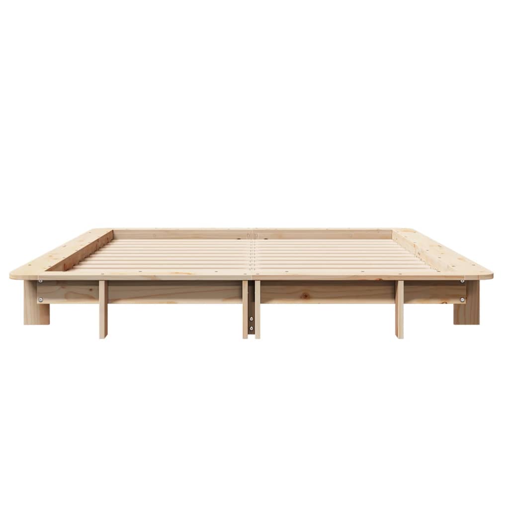 Letto senza Materasso 140x200 cm in Legno Massello di Pino