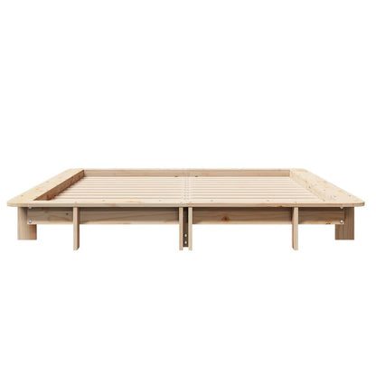 Letto senza Materasso 140x200 cm in Legno Massello di Pino