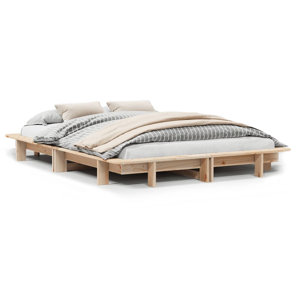 Letto senza Materasso 120x200 cm in Legno Massello di Pino