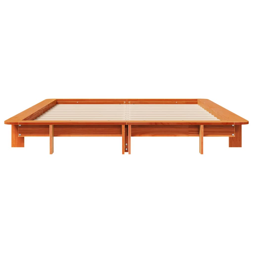 Letto senza Materasso Marrone Cera 120x200 cm in Legno di Pino