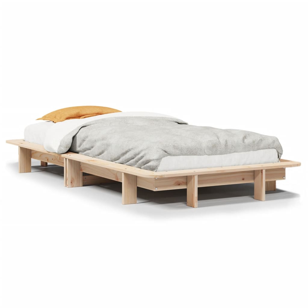 Letto senza Materasso 75x190 cm in Legno Massello Pino