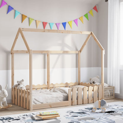 Giroletto Casetta per Bambini 80x160 cm Legno Massello di Pino