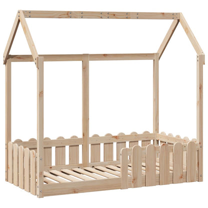 Giroletto Casetta per Bambini 70x140 cm Legno Massello di Pino
