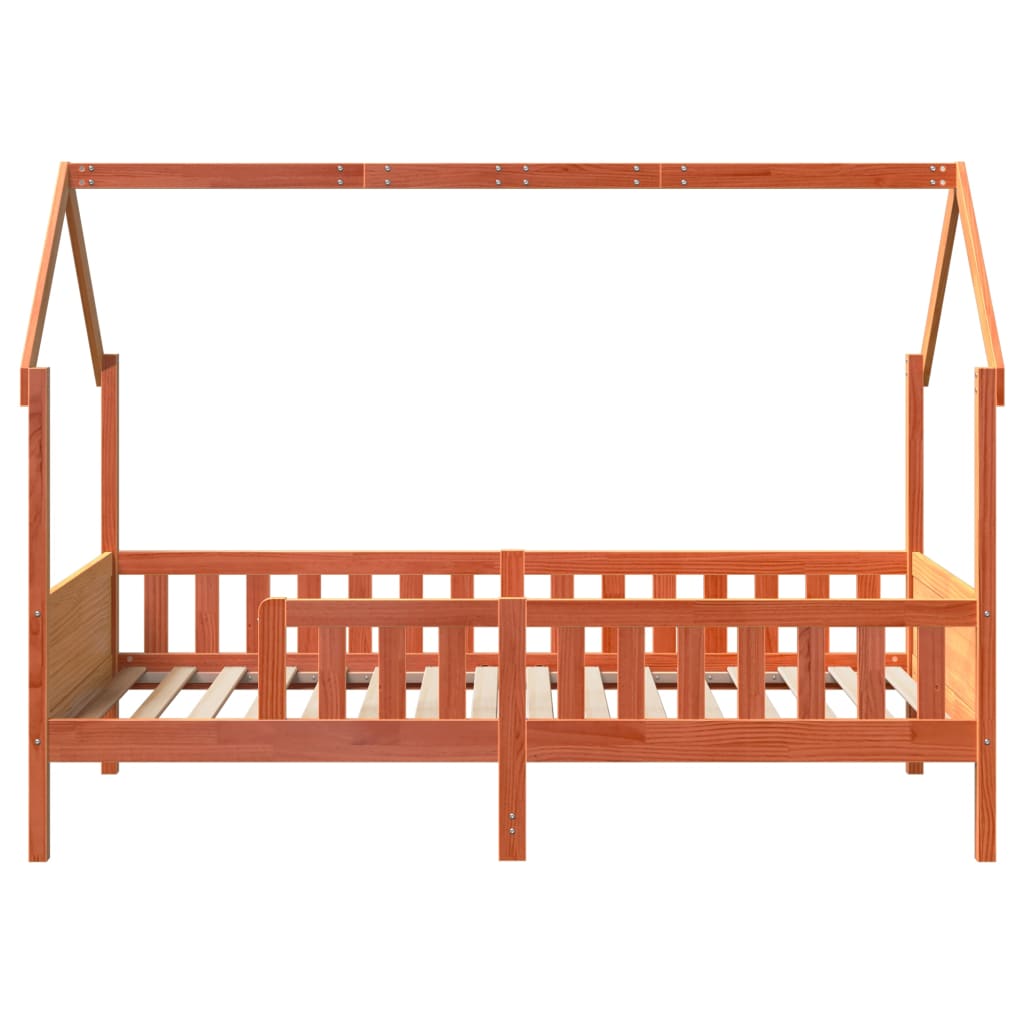 Giroletto Casetta Bambini Marrone Cera 90x190 cm Massello Pino