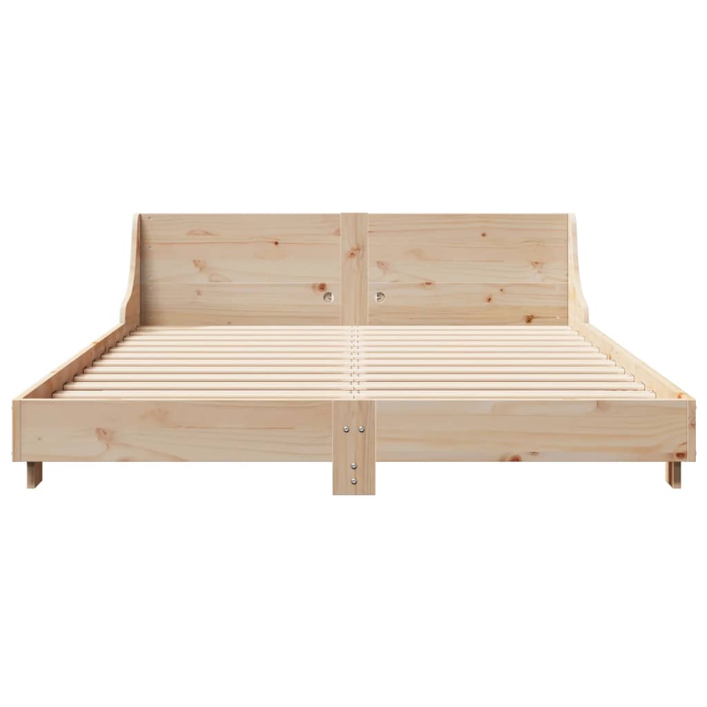 Letto senza Materasso 160x200 cm in Legno Massello di Pino