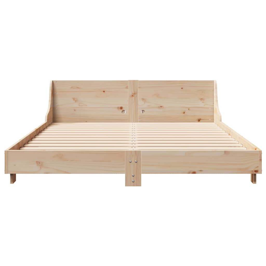 Letto senza Materasso 150x200 cm in Legno Massello di Pino