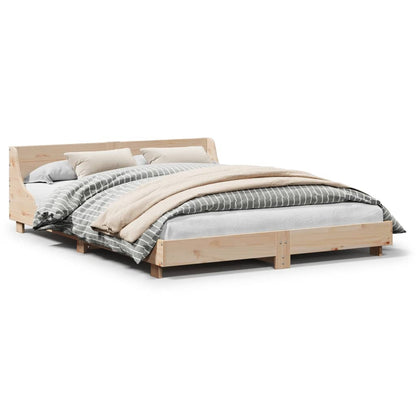 Letto senza Materasso 120x200 cm in Legno Massello di Pino