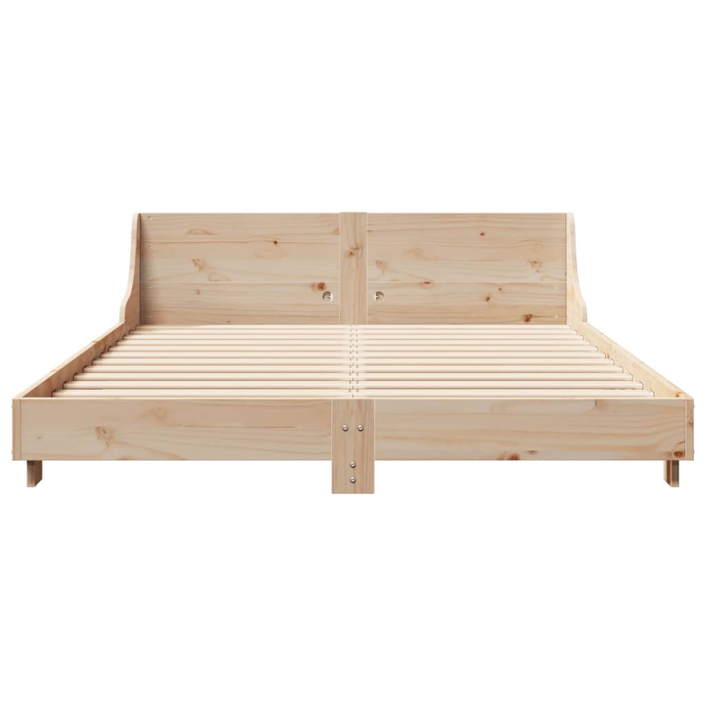 Letto senza Materasso 120x200 cm in Legno Massello di Pino