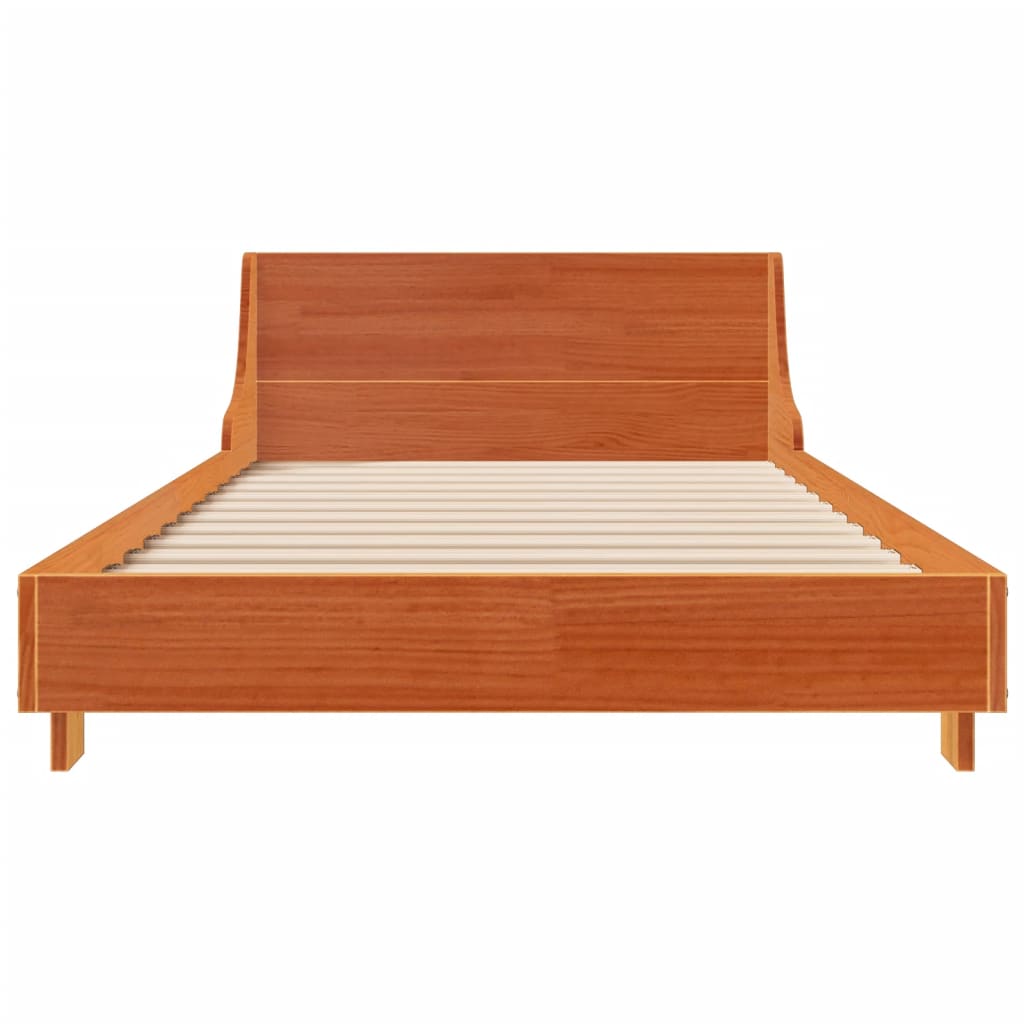 Letto senza Materasso Marrone Cera 100x200 cm in Legno di Pino