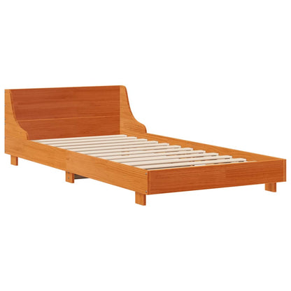 Letto senza Materasso Marrone Cera 90x200 cm Legno di Pino
