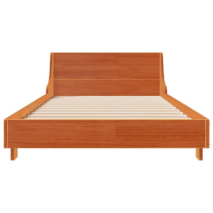 Letto senza Materasso Marrone Cera 90x190 cm in Legno di Pino