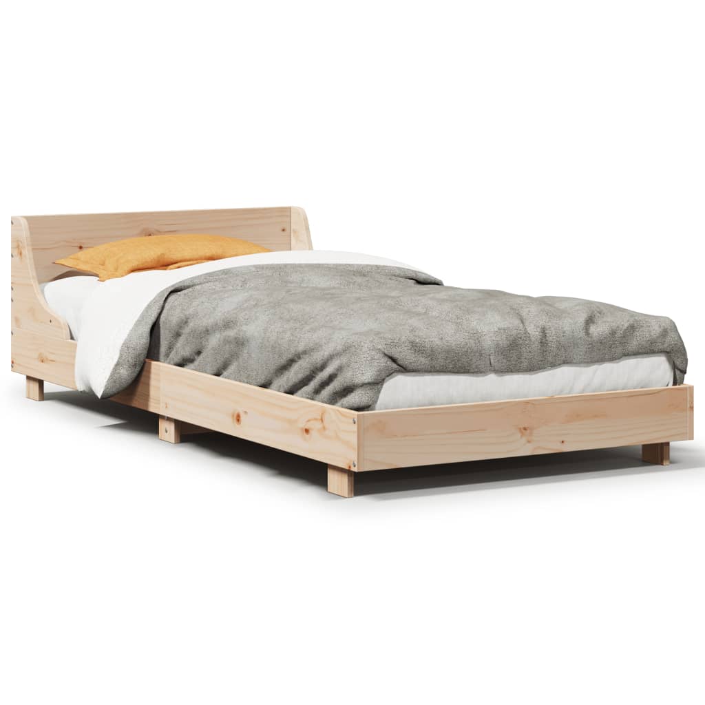 Letto senza Materasso 75x190 cm in Legno Massello Pino