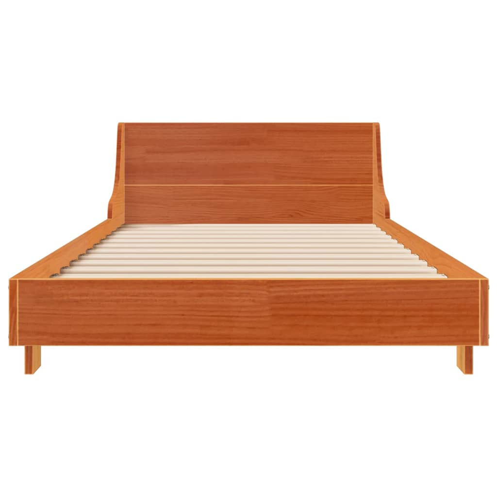 Letto senza Materasso Marrone Cera 75x190 cm in Legno di Pino