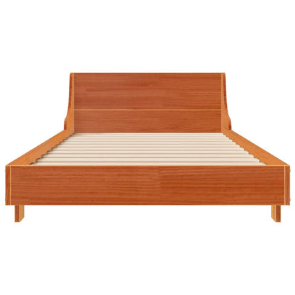 Letto senza Materasso Marrone Cera 75x190 cm in Legno di Pino