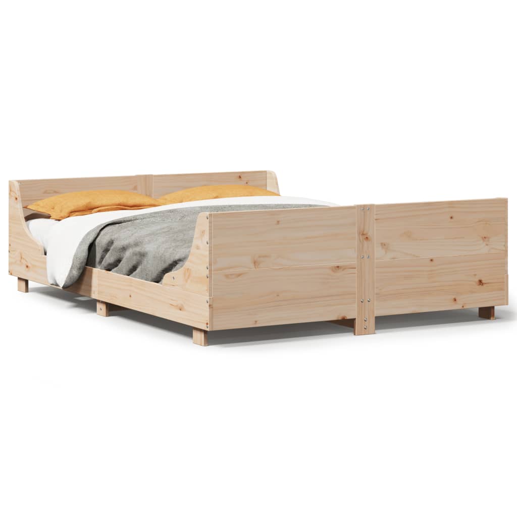 Letto senza Materasso 120x200 cm in Legno Massello di Pino