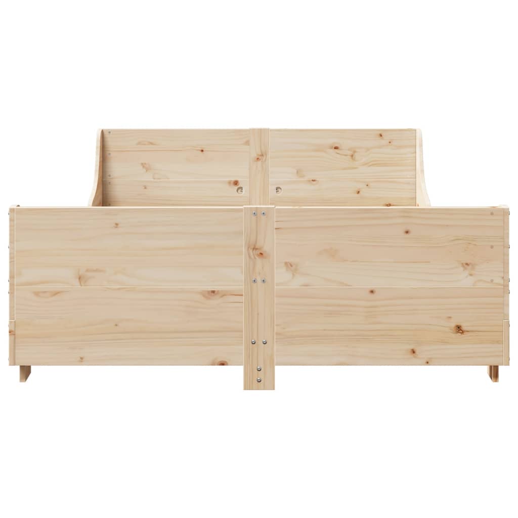 Letto senza Materasso 120x200 cm in Legno Massello di Pino
