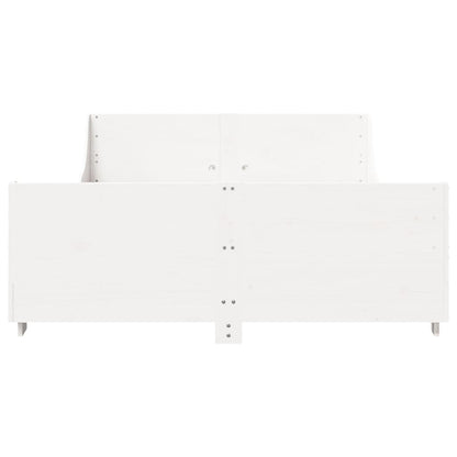 Letto senza Materasso Bianco 120x200 cm Legno Massello di Pino