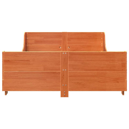 Letto senza Materasso Marrone Cera 120x200 cm in Legno di Pino