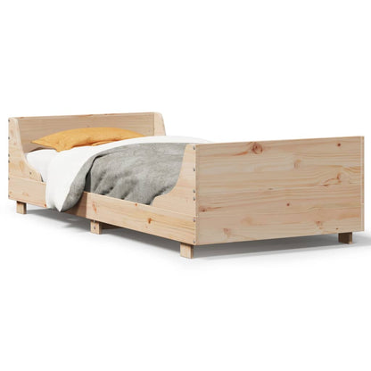 Letto senza Materasso 90x200 cm in Legno Massello di Pino