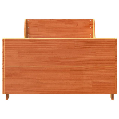 Letto senza Materasso Marrone Cera 90x200 cm Legno di Pino