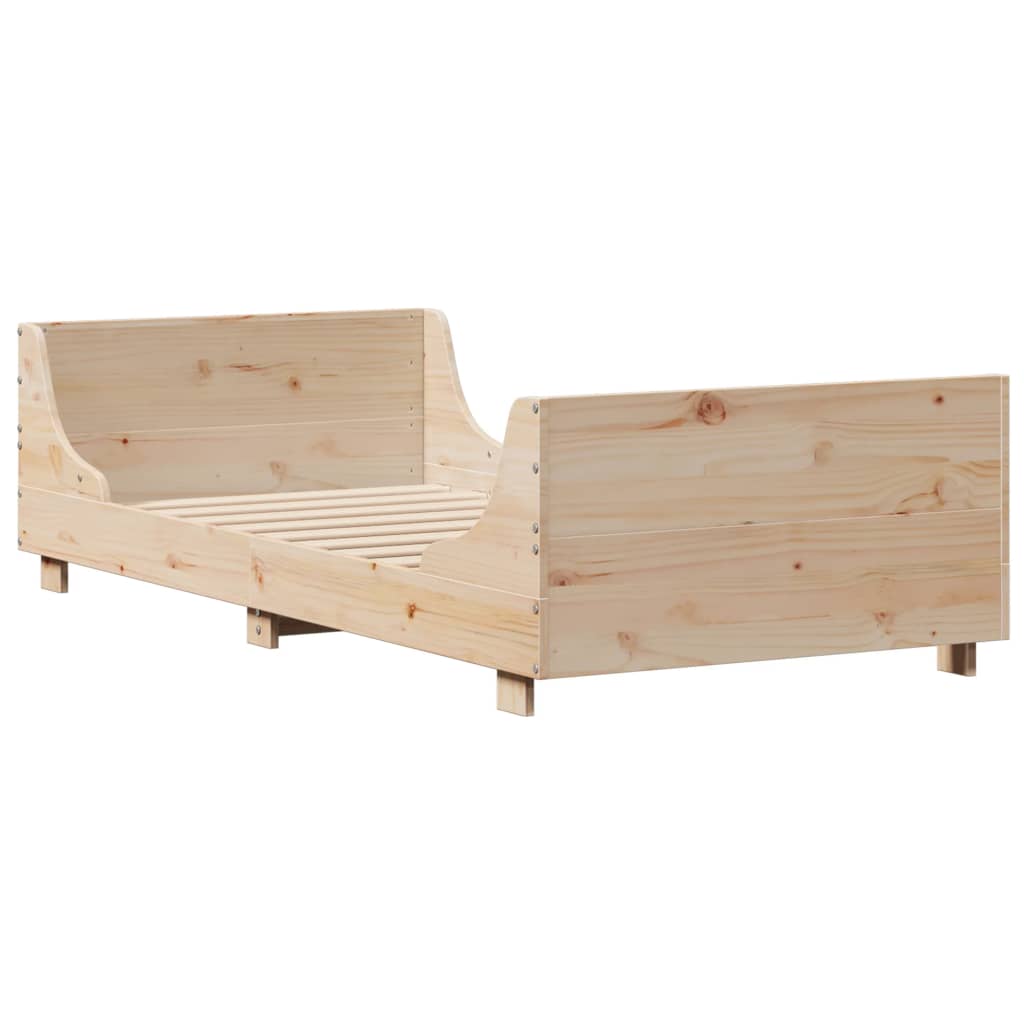 Letto senza Materasso 75x190 cm in Legno Massello Pino