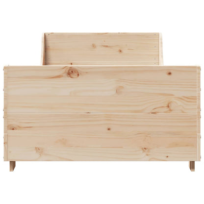 Letto senza Materasso 75x190 cm in Legno Massello Pino