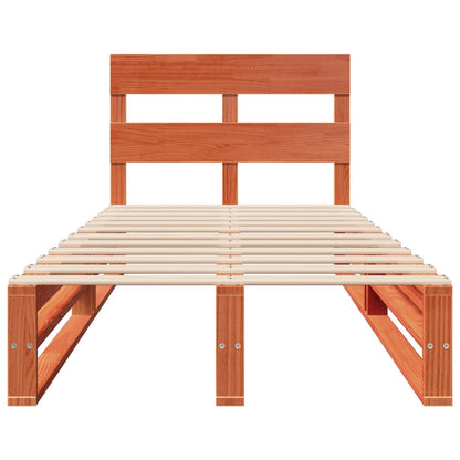 Letto senza Materasso Marrone Cera 75x190 cm in Legno di Pino