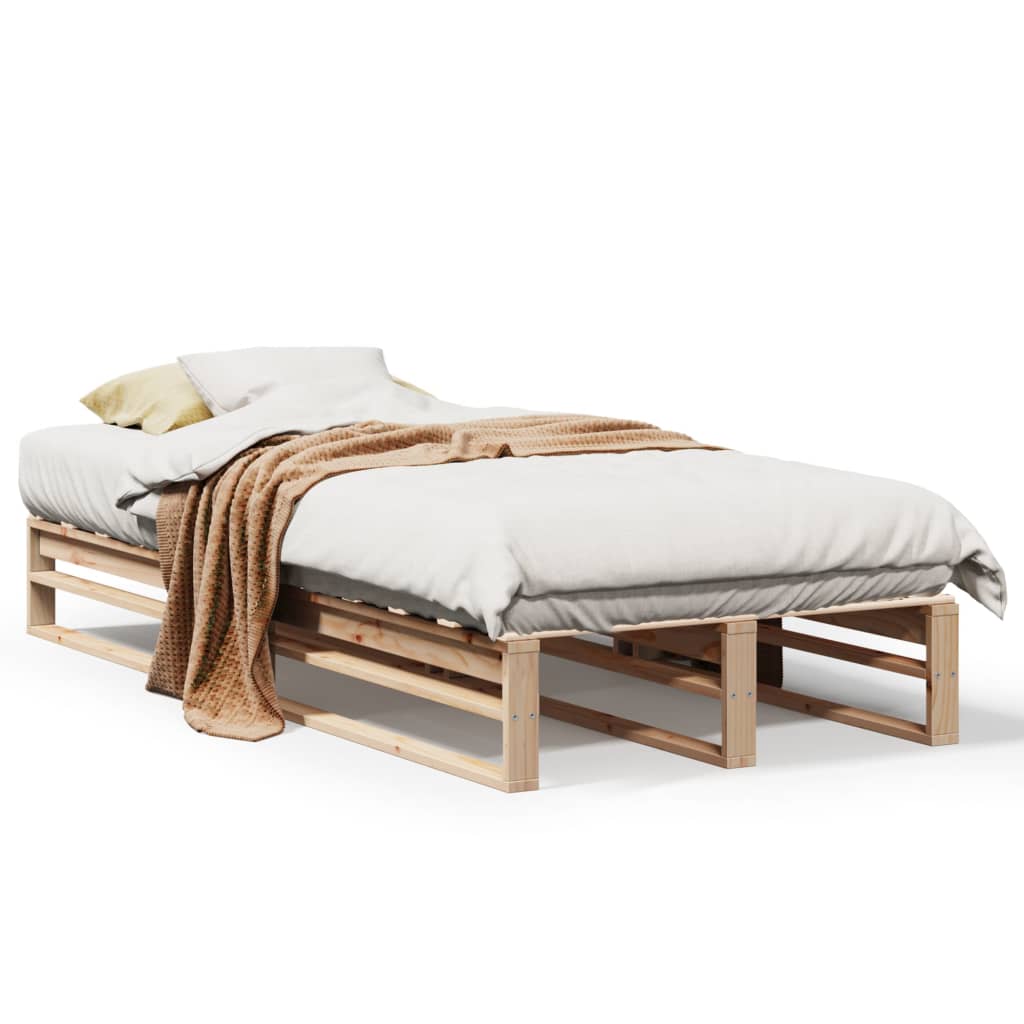 Letto senza Materasso 90x200 cm in Legno Massello di Pino