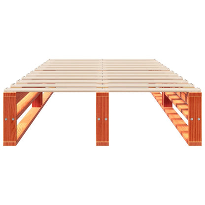 Letto senza Materasso Marrone Cera 90x200 cm Legno di Pino