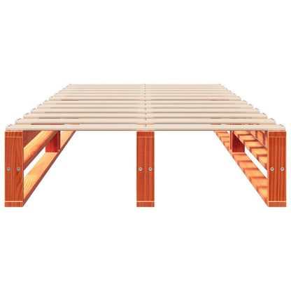 Letto senza Materasso Marrone Cera 100x200 cm in Legno di Pino