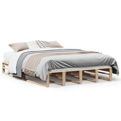 Letto senza Materasso 150x200 cm in Legno Massello di Pino