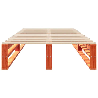 Letto senza Materasso Marrone Cera 90x190 cm in Legno di Pino