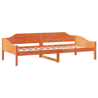 Letto senza Materasso Marrone Cera 90x200 cm Legno di Pino